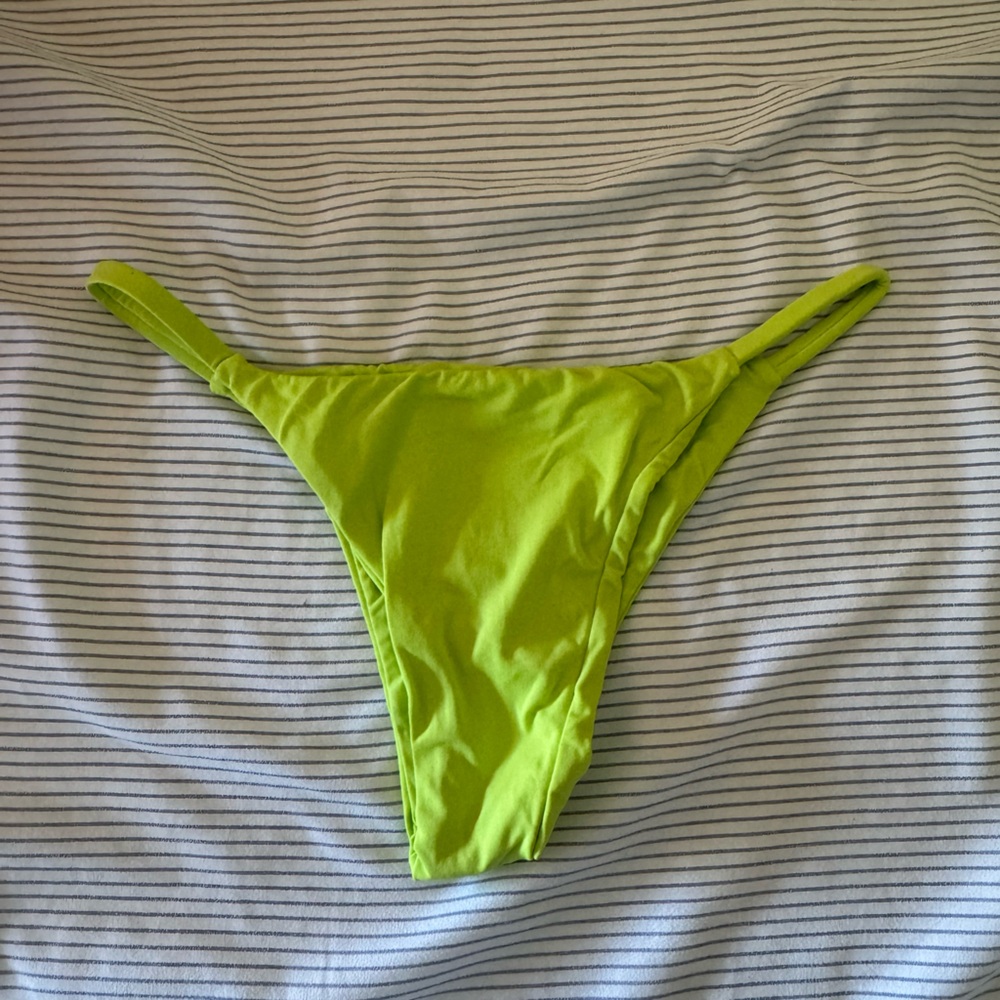 NWOT neon green bikini bottom